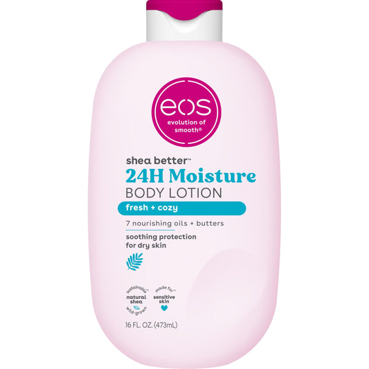 eos Shea Better Body Lotion, Fresh & Cozy, 24-Hour Moisture Skin Care, Lightweight & Non-Greasy, Natural Shea, Vegan, 16 fl oz Beauty & Personal Care eos