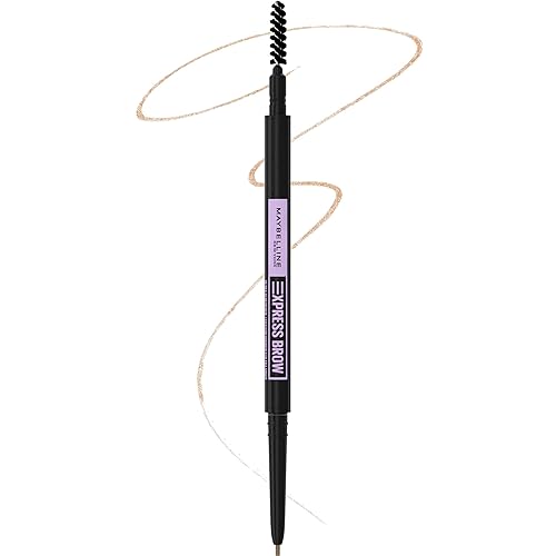 Maybelline Brow Ultra Slim Defining Eyebrow Makeup Mechanical Pencil With 1.55 MM Tip And Blending Spoolie For Precisely Defined Eyebrows, Light