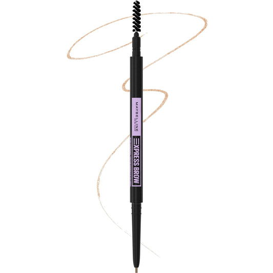 Maybelline Brow Ultra Slim Defining Eyebrow Makeup Mechanical Pencil With 1.55 MM Tip And Blending Spoolie For Precisely Defined Eyebrows, Light