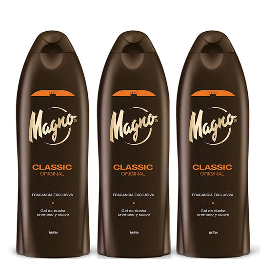 3 Bottles of Magno Shower Gel 18.3oz./550ml