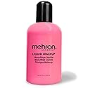 Mehron Makeup Liquid Makeup | Face Paint and Body Paint Perfect for Halloween, Cosplay I Air Brush Compatible 4.5 oz (133 ml) (PINK)