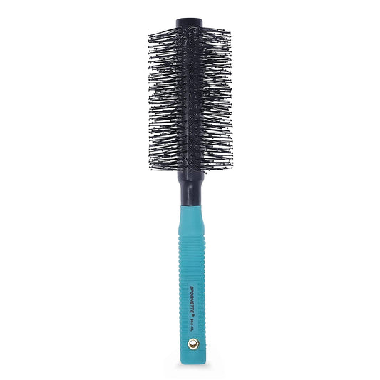 Spornette Double Stranded XL Round Brush, Nylon Bristles - Round Brush for Straightening, Anti-Frizz, Detangling, Volumizing - Styling for Wavy