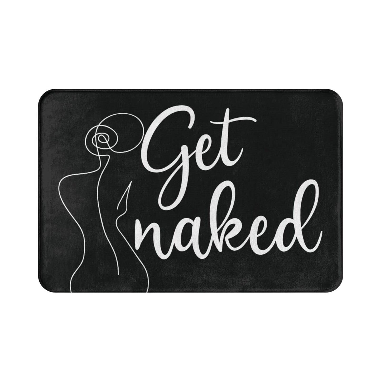 Annalice Get Naked Bath Mats Carpet 15.7' X 23.5 Inch Black Bathroom Rugs for Bathtub Funny Bathroom Decor Cute Plush Cozy Velvet Bathtub Mat Water…