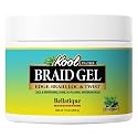 BELLATIQUE KOOL Braiding Gel Maximum Hold for LOC & Twist - No Flaking, No Whitening, Fast Drying, High Shine, Cool & Refreshing, Long Lasting Hold