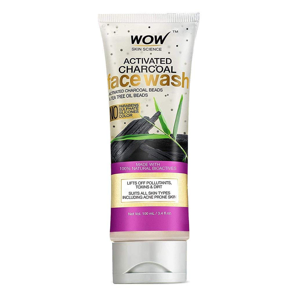 WOW Skin Science Activated Charcoal Face Wash - Deep Cleanser For Normal, Dry, Oily Skin & Acne Pore Minimizer, Men, Women - Daily Facial Wash