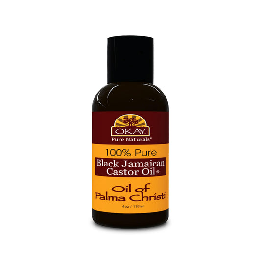 OKAY Pure Naturals Black Jamaican Castor Oil - Castor Oil for Hair Growth, Moisture for Skin, Face, Scalp, Eyelashes, Eyebrows, Hair Oil for Men