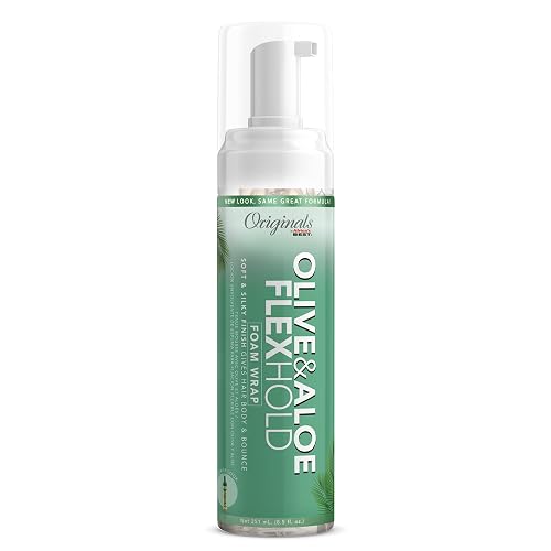 Originals by Africa's Best Olive Oil Foam Wrap Lotion, 6.5oz Bottle, Natural Conditioning, Alcohol Free Flexible Hold, Moisturizes and Helps
