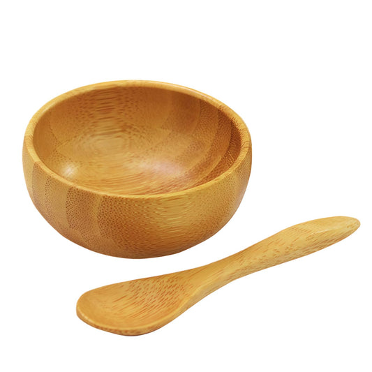 erioctry Mask Bowl- Cute Small Skin Care Mask Bowl Eco Bamboo Mixing Tool Sets for Ladies Women DIY Cosmetic Tool Kit Beauty & Personal Care erioctry