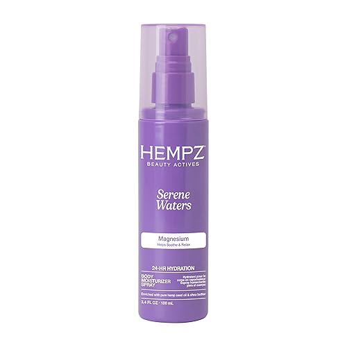 Hempz Magnesium Body Spray, Serene Waters, Soothing and Hydrating Moisturizer Mist with Arnica, Travel Friendly, 3.4 fl.oz.