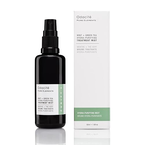 Odacité Anti Aging Face Serum - Mint & Green Tea Hydra-Purifying Mist Glow Recipe, Acne & Pimple Prone Skin, Clearing Face Mist for Hydration