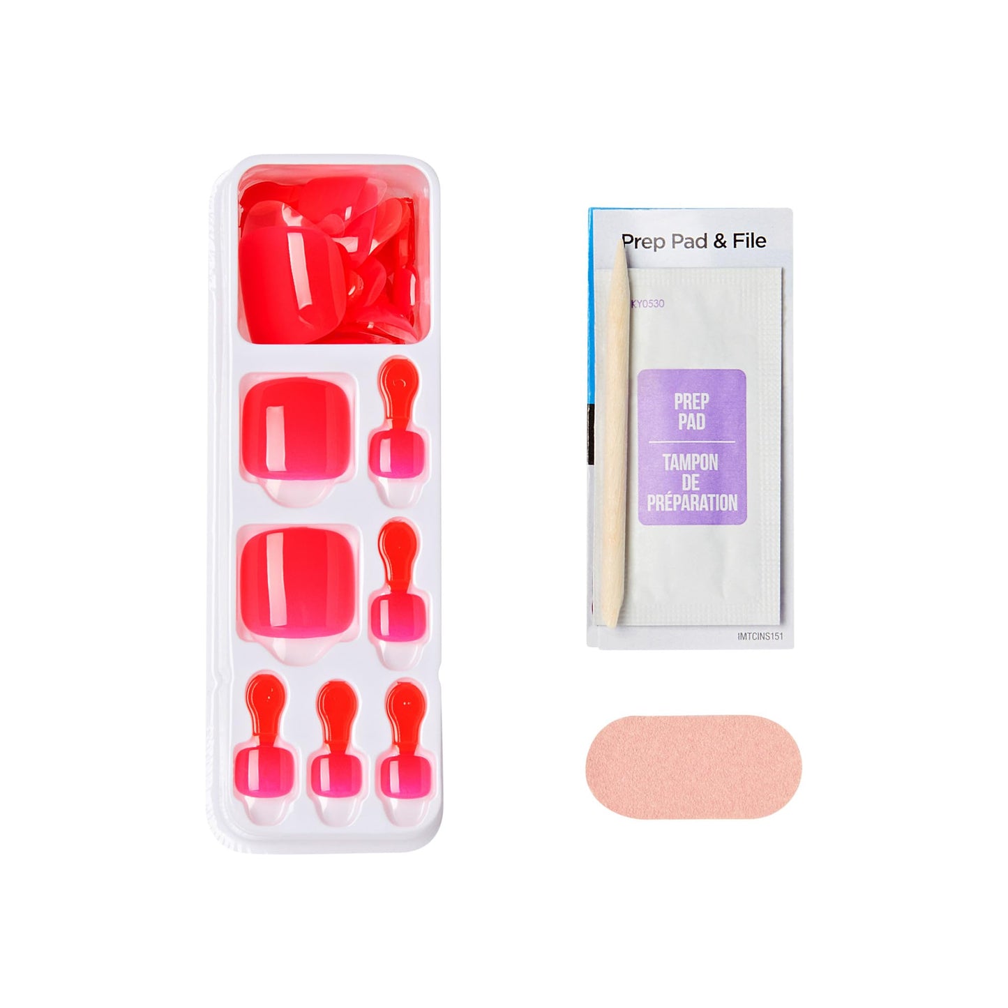 Kiss Impress No Glue Mani Press On Nails, Color, 'Cherry On Top', Pink, Short Size, Squoval Shape, Includes 24 Toenails, Prep Pad, Instructions Sheet Beauty & Personal Care imPRESS