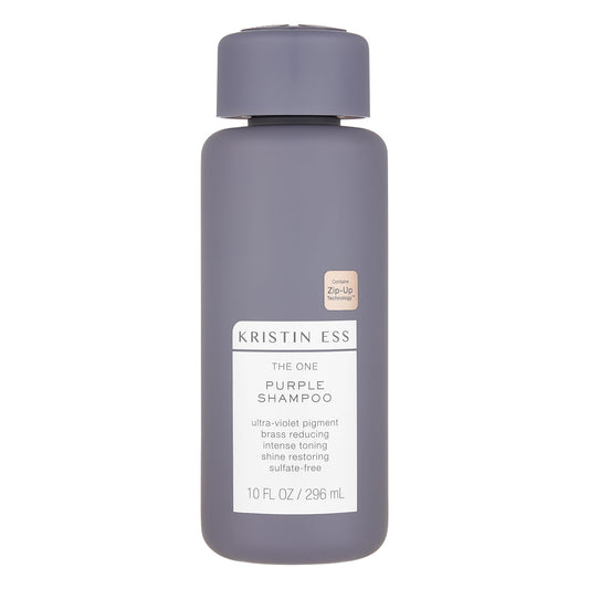Kristin Ess Hair The One Purple Shampoo for Toning Blonde Hair - Neutralizes Brass + Yellow Tones, Shine Restoring - Sulfate, Silicone and Paraben