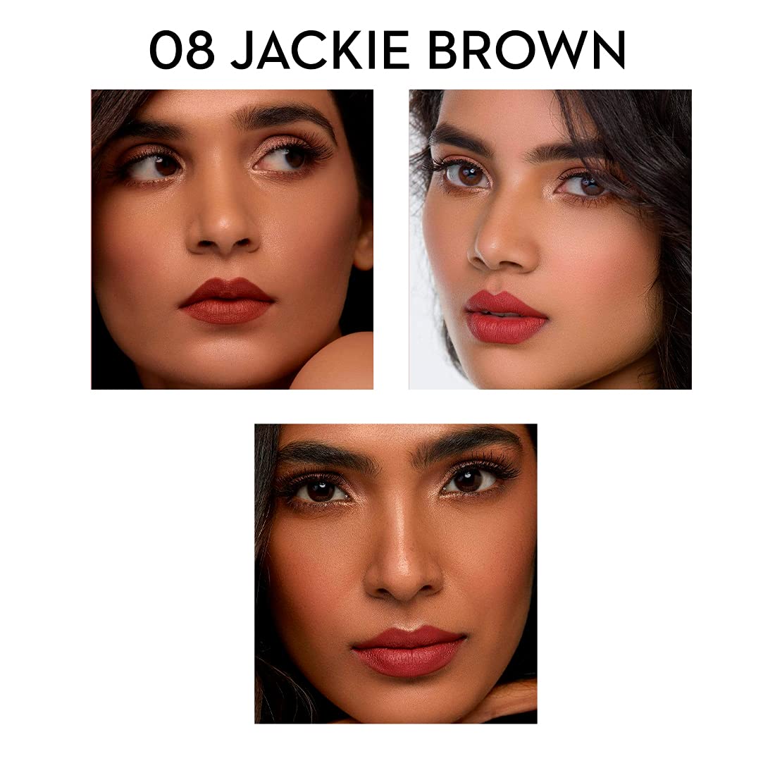 SUGAR Cosmetics Matte as Hell Crayon Lipsticks for Women Lasts Up To 8+ Hours Lip Crayon with Sharpener 2.8gm - 1 count (Pack of 1) 08 Jackie Brown