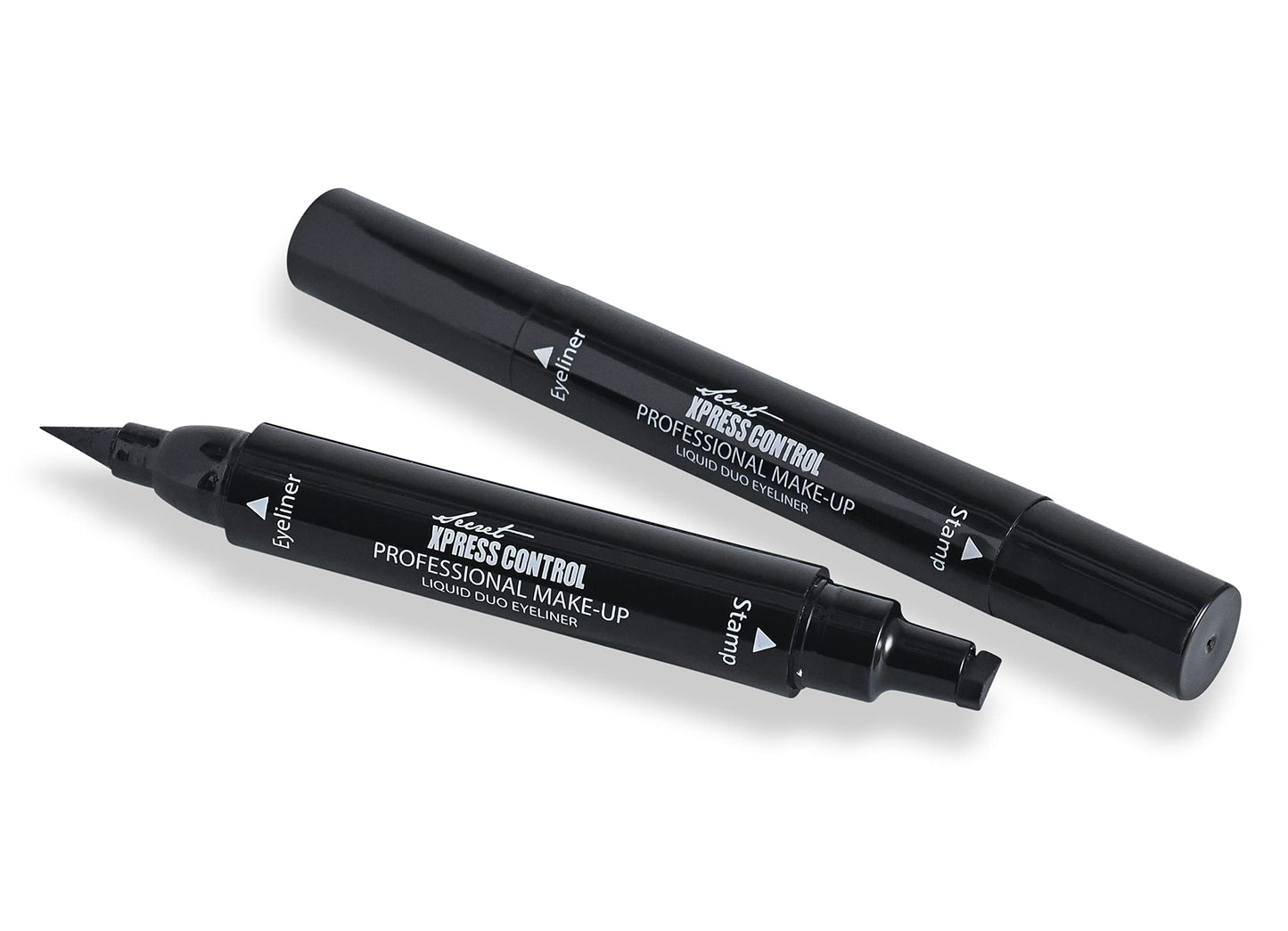 Secret Xpress Control Winged Eyeliner Stamp Waterproof Long Lasting Liquid Black Pen Cat Eye Matte Eye Makeup (Black - 2 Pack)