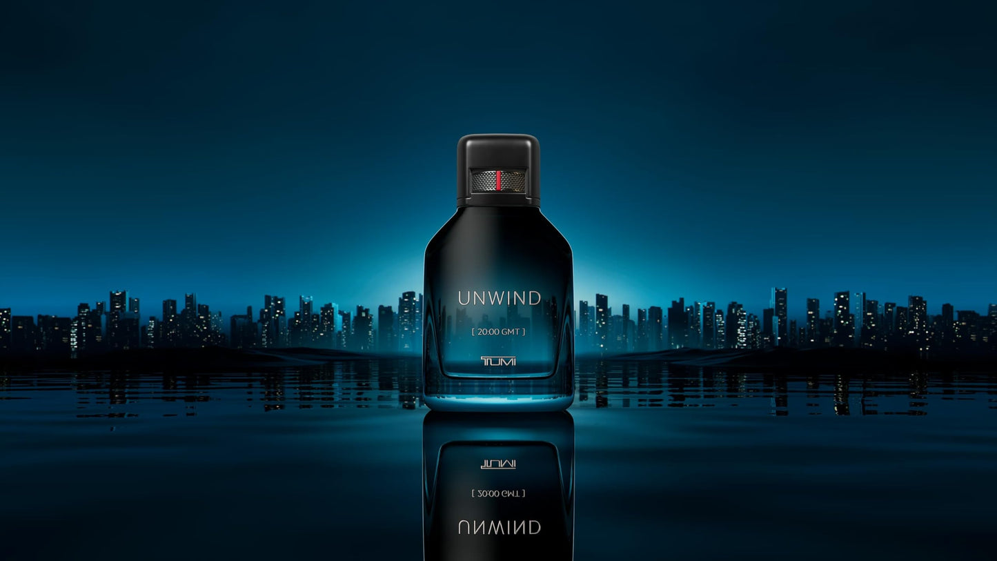 TUMI UNWIND [20:00 GMT] Gift Set - Warm Cologne for Men with Floral & Woody Fragrance Notes - 6.7 oz & 1.0 oz Eau de Parfum