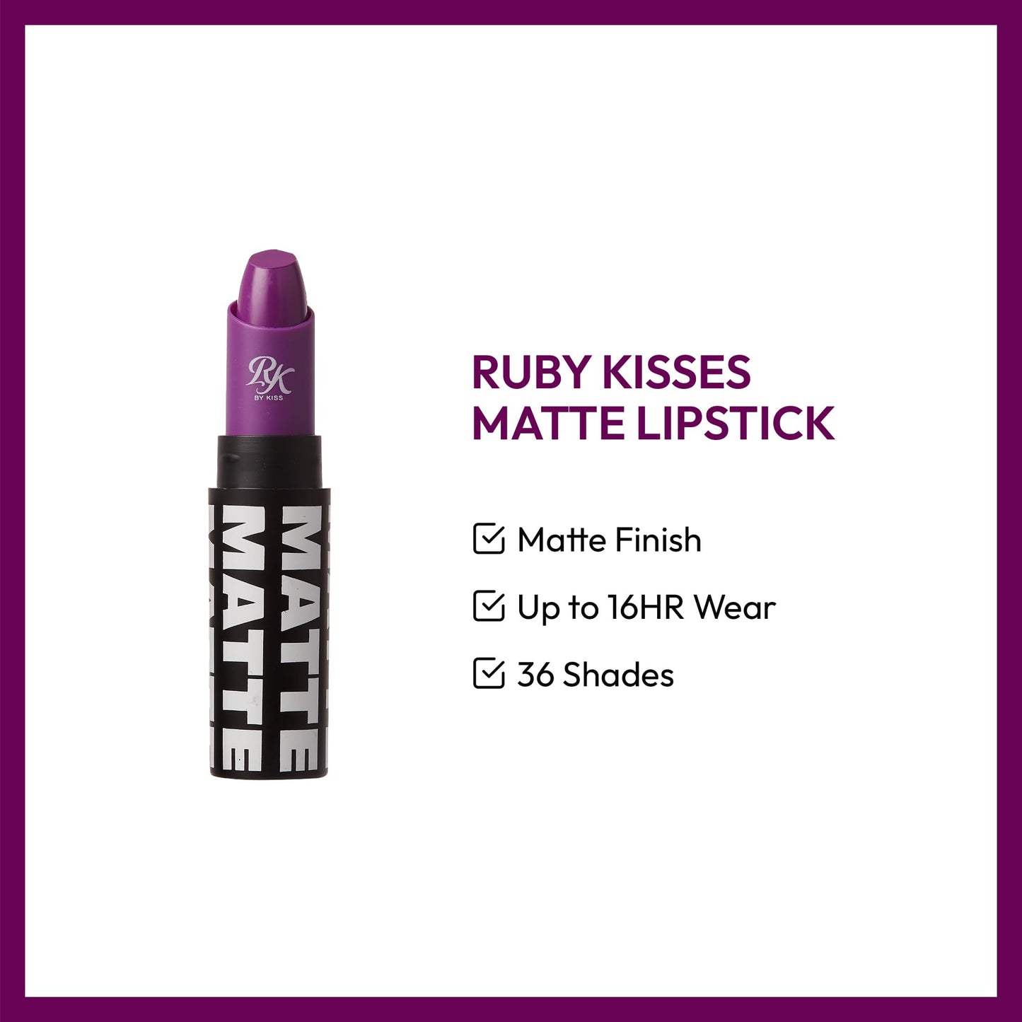 Ruby Kisses Ultra Matte Super Rich Lipstick 3.5g/0.12oz (RMLS35 SWEET THRILL)