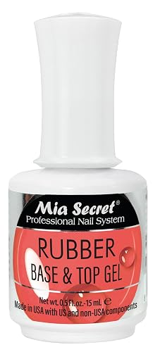 Mia Secret Rubber Base & Top Gel UV-LED topcoat for shiny nail finish Beauty & Personal Care Mia Secret