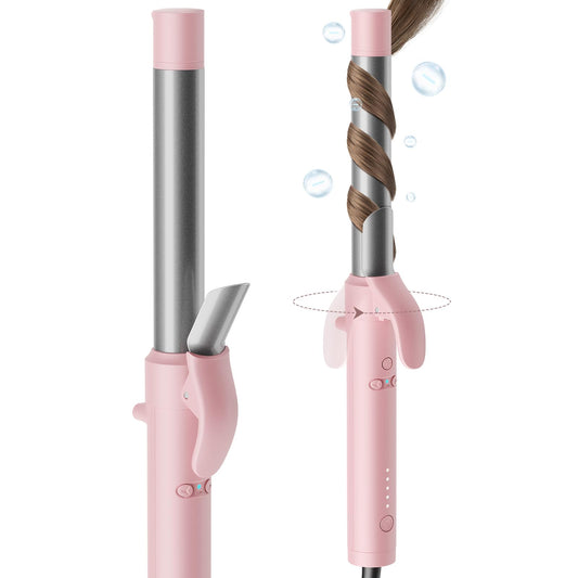 Rotating Automatic Curling Iron -TYMO ROTA Curling Wand for Beach Waves, Long Barrel Ceramic Coating Hair Curler for Women, 40 Million Ionic, 5 Temps