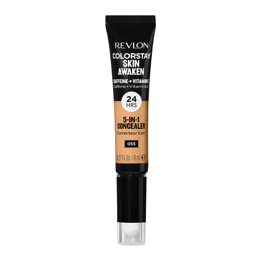 Revlon ColorStay Skin Awaken 5-in-1 Concealer, Lightweight, Creamy Longlasting Face Makeup with Caffeine & Vitamin C, For Imperfections, Dark Circles