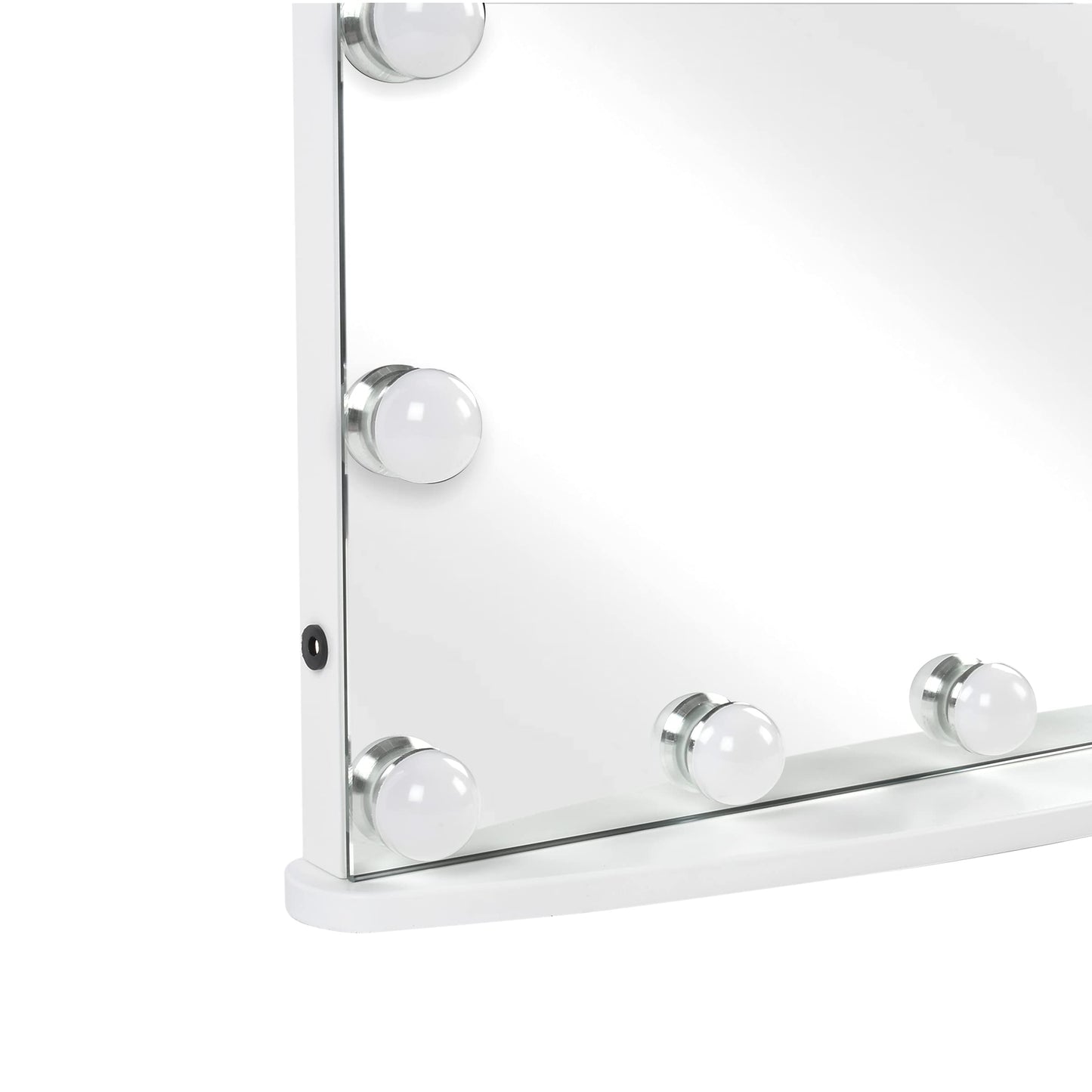 Prinz Lightup Vanity Mirror with 18 LED Lights, 25" Hollywood Makeup Mirror for Bedroom or Dressing Room, Tabletop, White