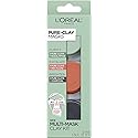 L'Oréal Paris Skincare Pure-Clay Face Mask Trial Size Set, Includes 3 Different Face Masks Made With Charcoal, Red Algae and Eucalyptus, Set