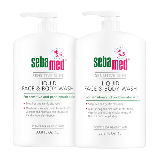 SEBAMED Paraben-Free Face and Body Wash With Pump for Sensitive and Delicate Skin pH 5.5 Ultra Mild Dermatologist Recommended Cleanser 33.8 Fluid Beauty & Personal Care SEBAMED