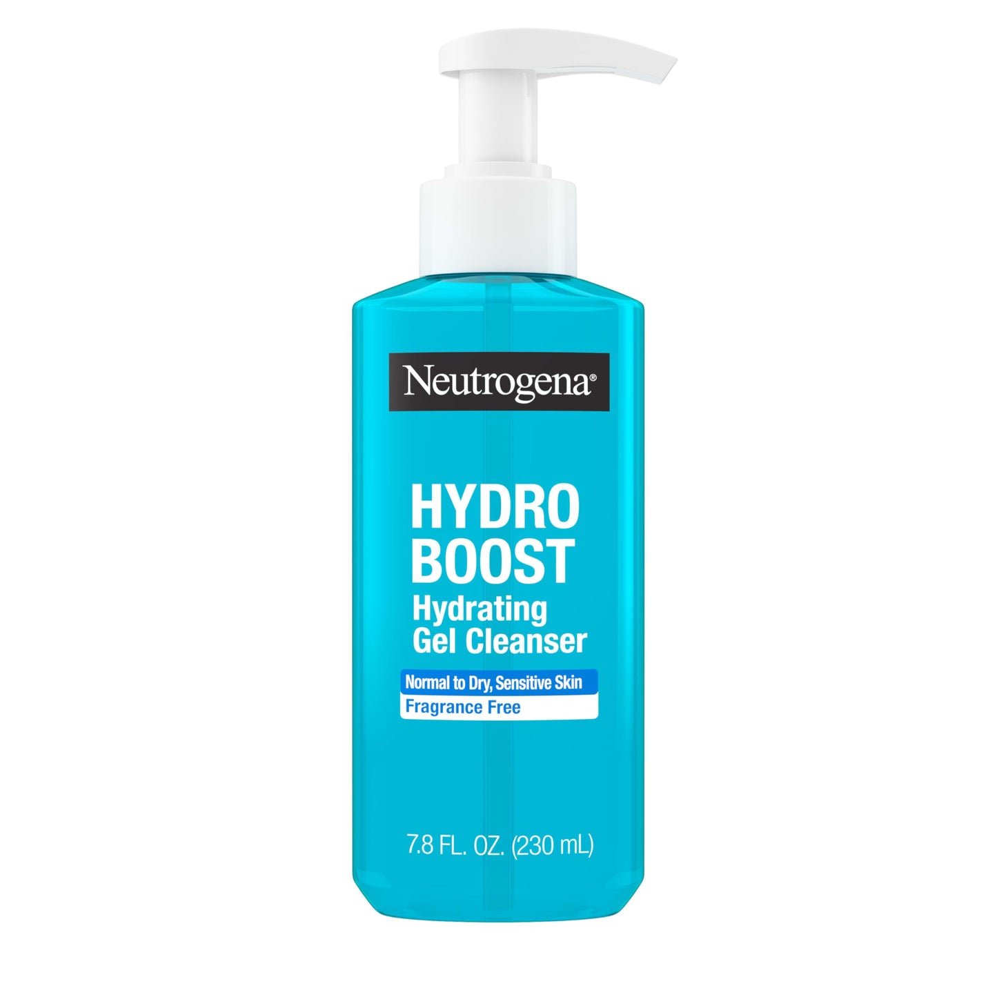 Neutrogena Hydro Boost Face Wash, Fragrance Free, Hydrating Facial Cleanser with Hyaluronic Acid, Daily Foaming Face Wash & Makeup Remover