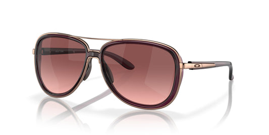 Oakley Womens OO4129 Split Time Aviator Sunglasses, Crystal Raspberry/G40 Black Gradient, 58 mm