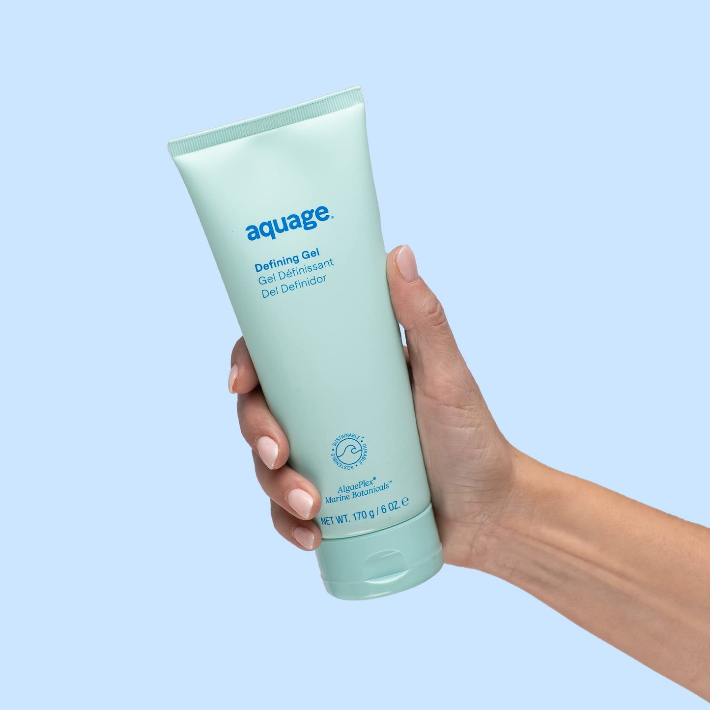 AQUAGE Defining Gel, For Curly, Wavy or Permed Hair, Repairs Hair Strands For Well-Defined Curls Without The Frizz, 6 fl. oz