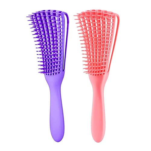 Detangling Brush for Afro American/African 3a to 4c Kinky, Wavy/Curly/Coily Hair - Women's Scalp Massaging Comb for Wet/Dry/Oily/Thick/Long Textured