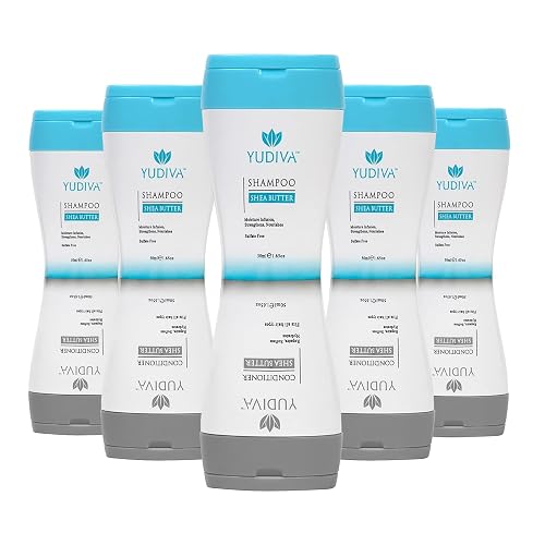 Yudiva Dual Chamber Shampoo and Conditioner Set with Shea Butter - 3.3 Fl Oz Travel Shampoo and Conditioner Duo - Moisturizing Haircare Set - Airline