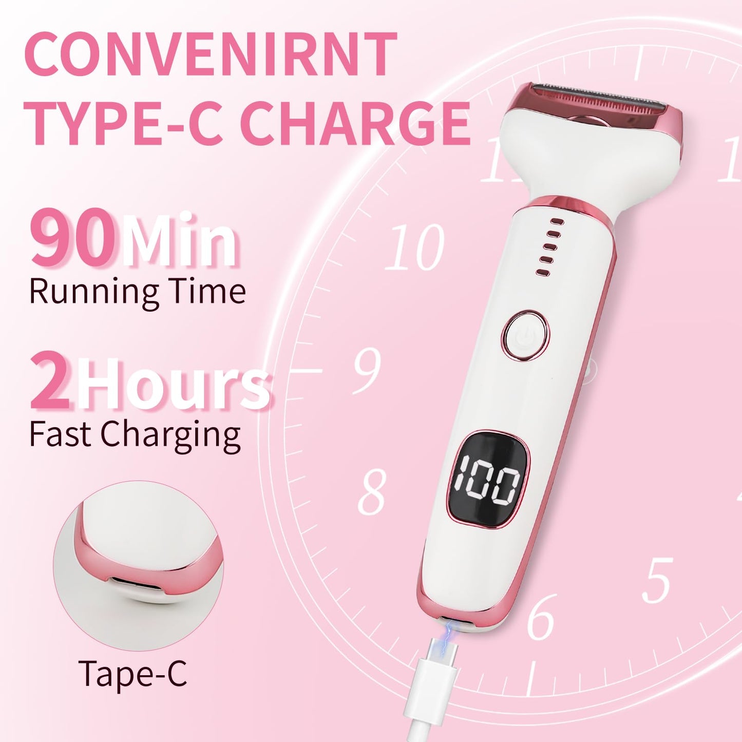 Beanify 2026 LED Display Electric Razor for Women Men,Beauty Women's Wet & Dry Electric Shaver, Painless 4 in 1 Painless Body Razors,Cordless Ladies Beauty and Personal Care Beanify