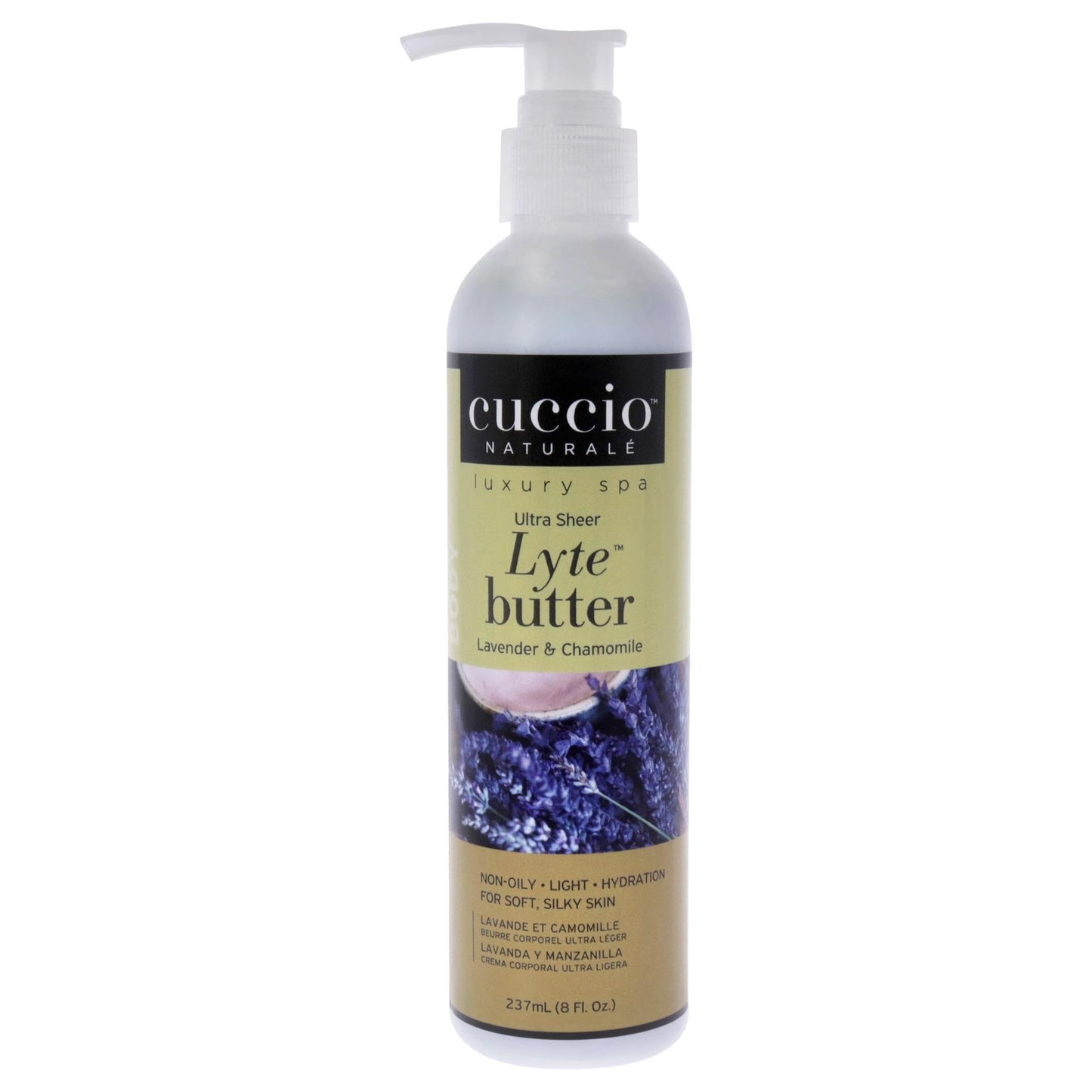 Cuccio Naturale Lyte Ultra-Sheer Body Butter - Replenishing Scented Moisturizer Cream - Deep Hydration To Repair Dry Skin - All Natural, Cruelty-Free