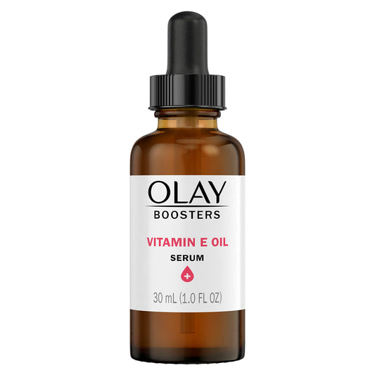 Olay Vitamin E Oil Serum, Nourishing Hydration Booster, Fragrance-Free, 1.0 Oz