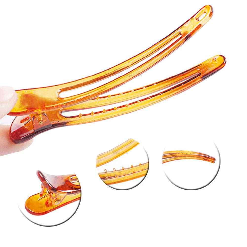 12PCS Plastic Duck Bill Teeth Hair Clips Non Slip band Clips Alligator Bows Hair Clips Professional Hairdressing Salon Hair Barrettes For Hair Styling