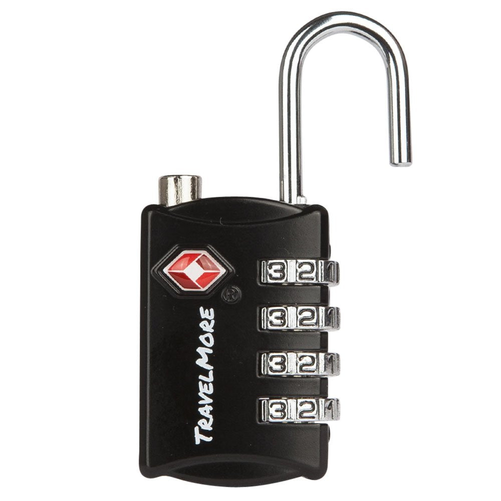 5 Pack TSA Approved Luggage Locks – 4 Digit Resettable Combination Padlocks for Travel, Suitcases, Backpacks & Baggage (Black)
