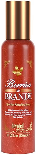 Devoted Creations Berries & Brandy After Sun Refreshing Spray | Color Extending - Skin Refreshing - Body Energizing Rich Hydrating After Sun