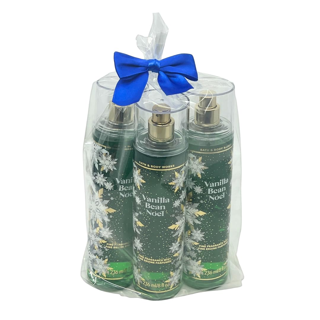 Bath & Body Works Vanilla Bean Noel Fine Fragrance Mist Gift Pack for Holiday - Lot of 3