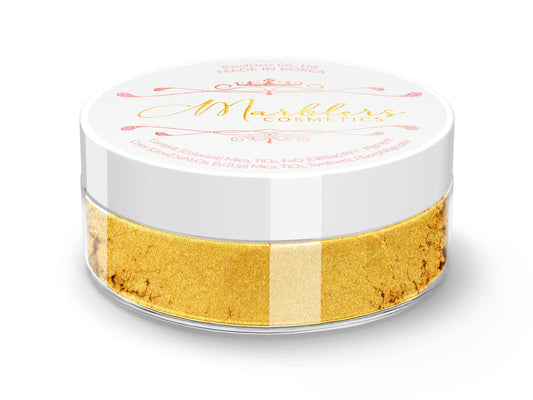 MARBLERS Fine Natural Mica Powder [Boutique Gold] 0.11oz (3g) | Highly Pigmented | Non-Toxic, Vegan, Cruelty-Free | Eyeshadow, Body Butter, Nail