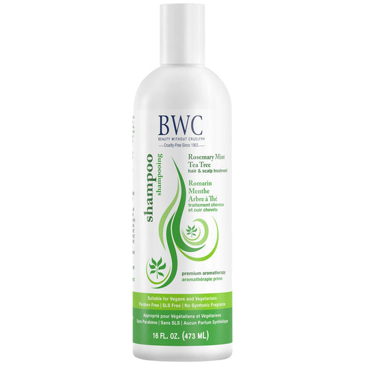 Beauty Without Cruelty Shampoo, Clarifying Rosemary Mint Tea Tree - Aromatherapy Hair & Scalp Treatment, SLS-Free, Vegan-Friendly & Cruelty-Free, 16