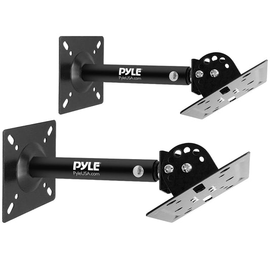 Pyle Universal Speaker Mounting Bracket - Ceiling & Wall Speaker Mount with Adjustable Swivel Tilt, 13.4" Retractable Telescopic Arm, 75 lbs Max Load…