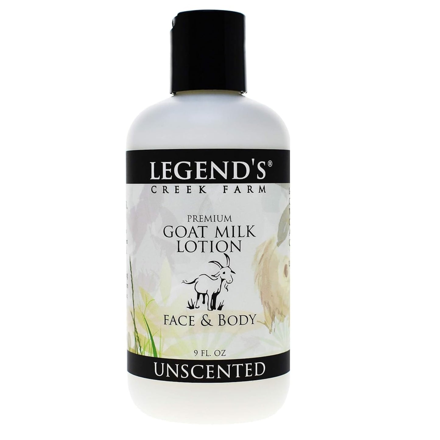 Legend's Creek Farm Goat Milk Lotion - Moisturizing Goat Milk Body Lotion for Body, Hand & Face - 9 oz Body Moisturizer with Shea Butter, Sunflower