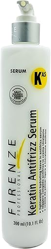 Firenze Professional Keratin (KAS) Hydrating Anti-Frizz Serum 300ml/10.1 fl oz - Smoothing & Shine Treatment for Dry or Frizzy Hair