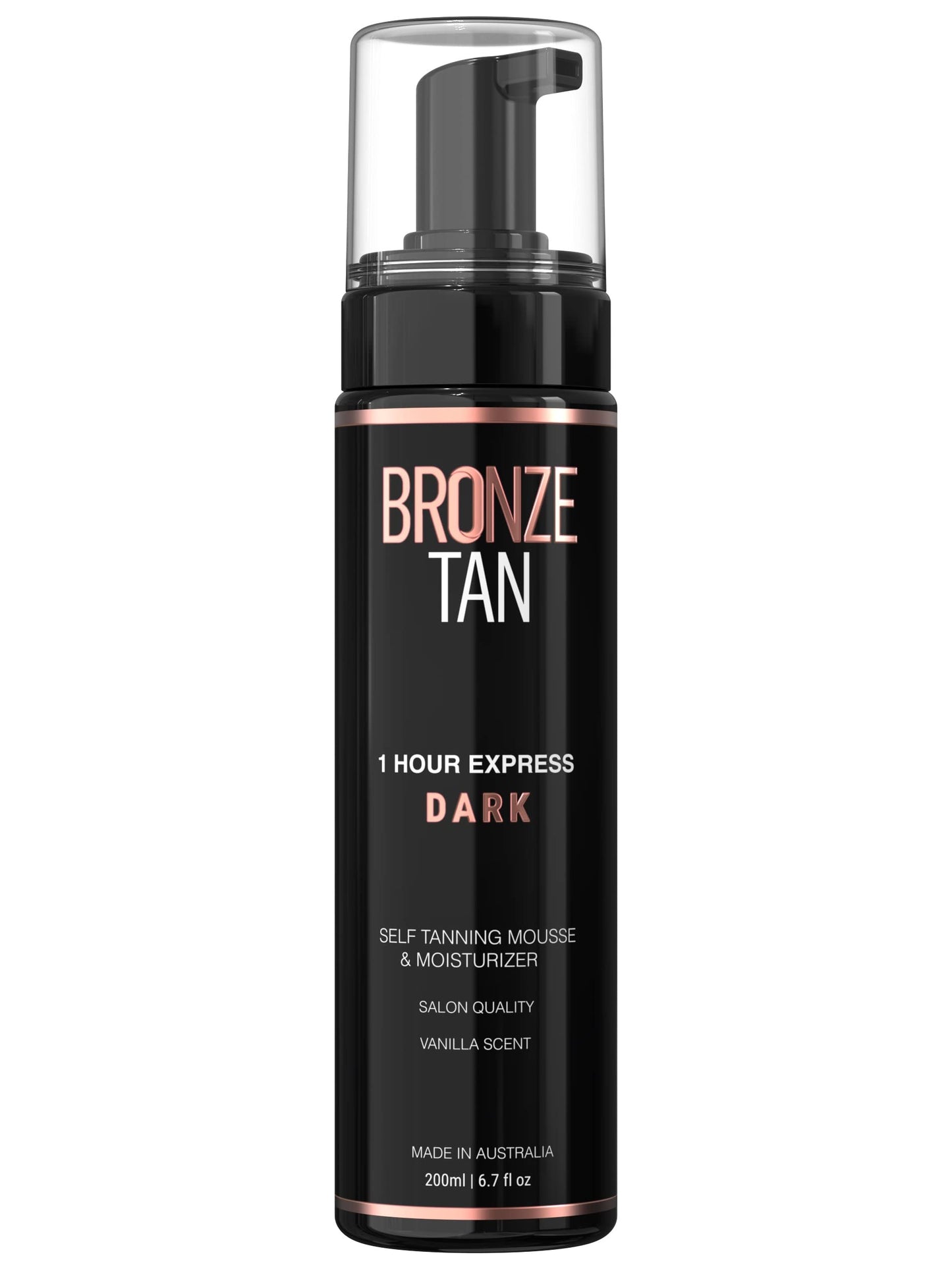 Bronze Tan Self Tanner Mousse Dark Self Tan Foam | Sunless Tanner for all Skin Tones | Salon Quality Fake Tan Vanilla Scented Best Sellers (200 ml