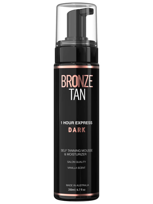 Bronze Tan Self Tanner Mousse Dark Self Tan Foam | Sunless Tanner for all Skin Tones | Salon Quality Fake Tan Vanilla Scented Best Sellers (200 ml