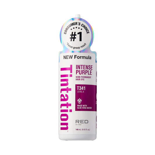 Red by Kiss Tintation Semi-Permanent Hair Color, Aloe Vera Water Based, Argan Oil, Olive Oil, Collagen & Keratin, Long-Lasting Color Dye (Intense