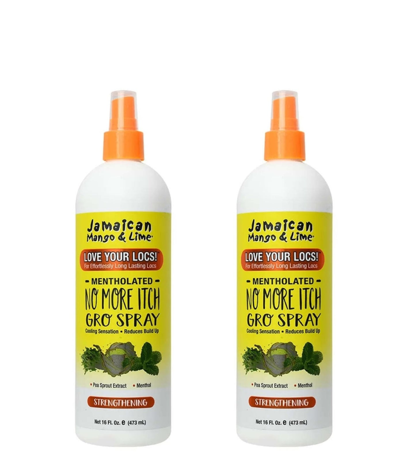 Jamaican Mango & Lime No More Itch Gro Spray - Mentholated Scalp Relief for Locs, Braids & Twists - 16 oz (Pack of 2) Beauty & Personal Care Jamaican Mango & Lime