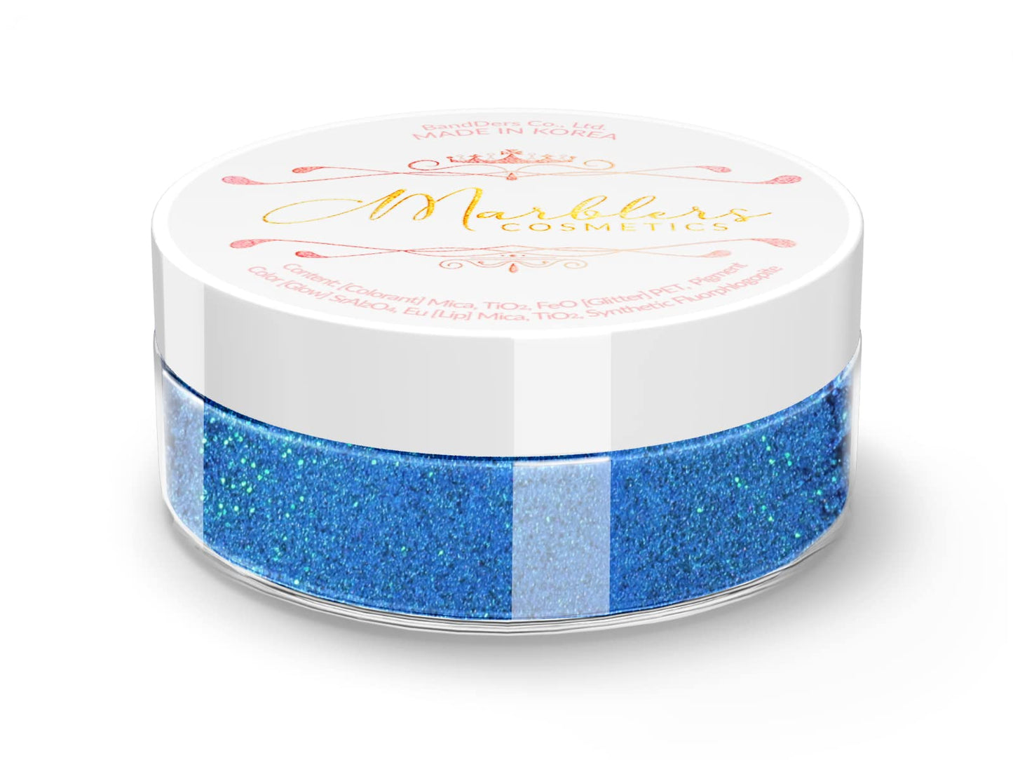 MARBLERS Glitter Mica Powder [Santorini] 0.14oz (4g) | Glitter Mica | Highly Pigmented | Non-Toxic, Vegan, Cruelty-Free | Eyeshadow, Body Butter, Nail