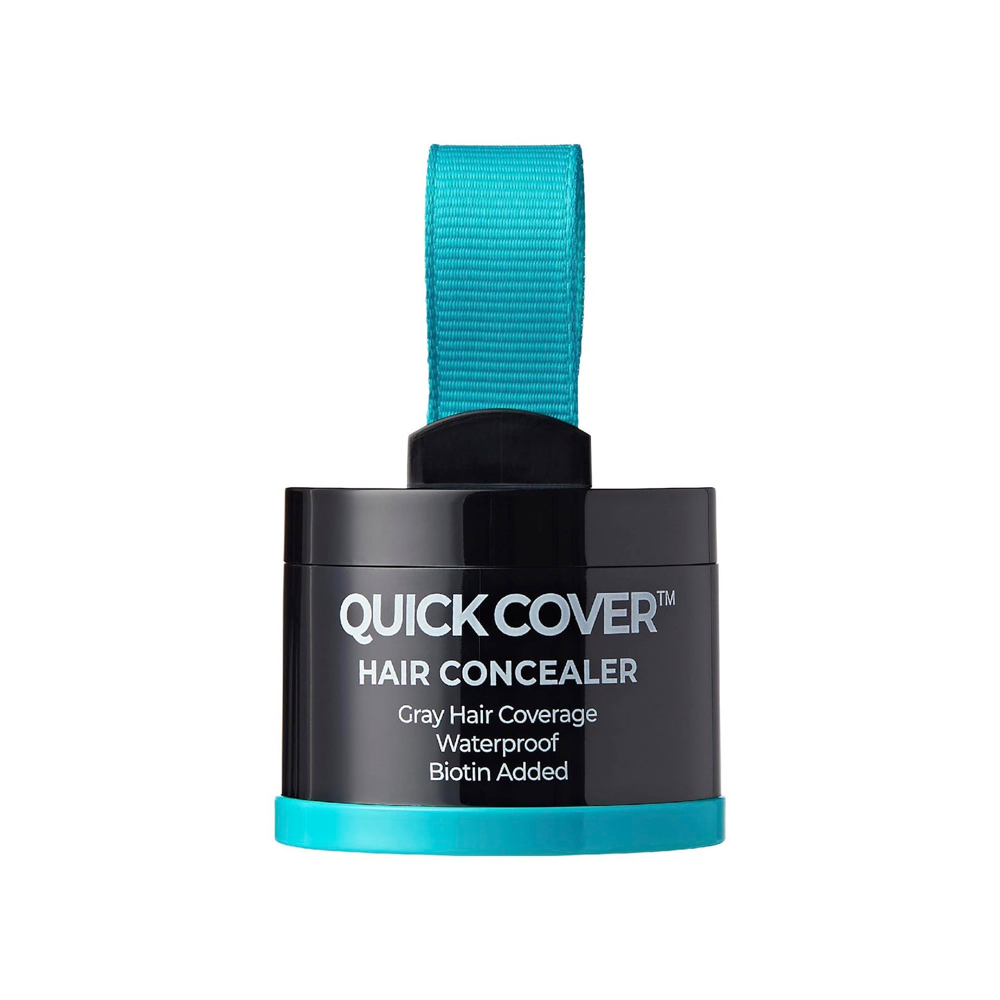 Red by Kiss Quick Cover Hair Concealer, Temporary Root Touch-Up, Precision Gray Coverage, Lightweight & Waterproof, Biotin Infused (Black)