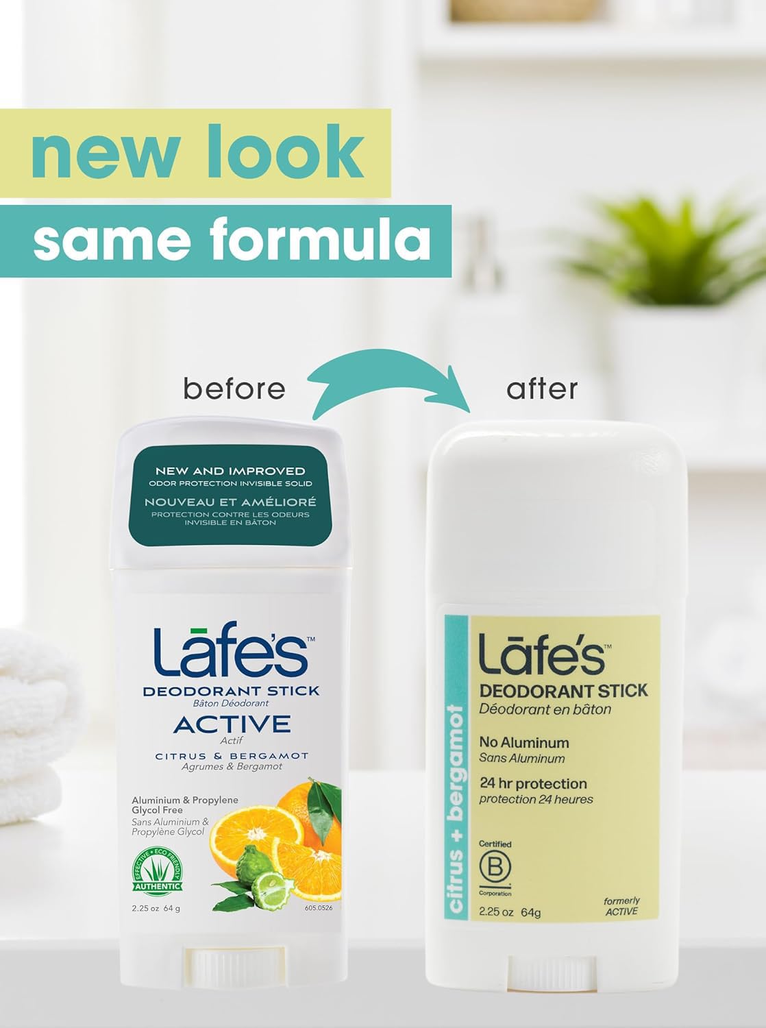 Lafe's Natural Deodorant - 2.25oz Aluminum Free Natural Deodorant Stick for Women & Men - Paraben Free & Baking Soda Free with 24-Hour Protection Beauty and Personal Care Lafe's